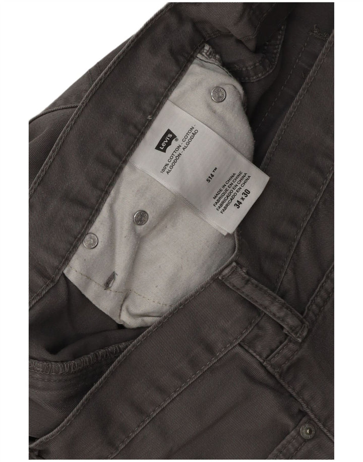 Levi's Uomo 514 Jeans dritti W34 L30 Cotone grigio