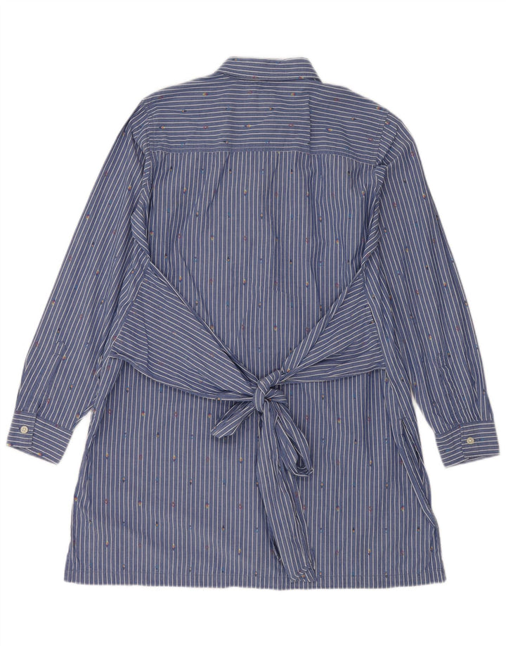 Abito camicia da donna GAP UK 14 Cotone gessato blu medio