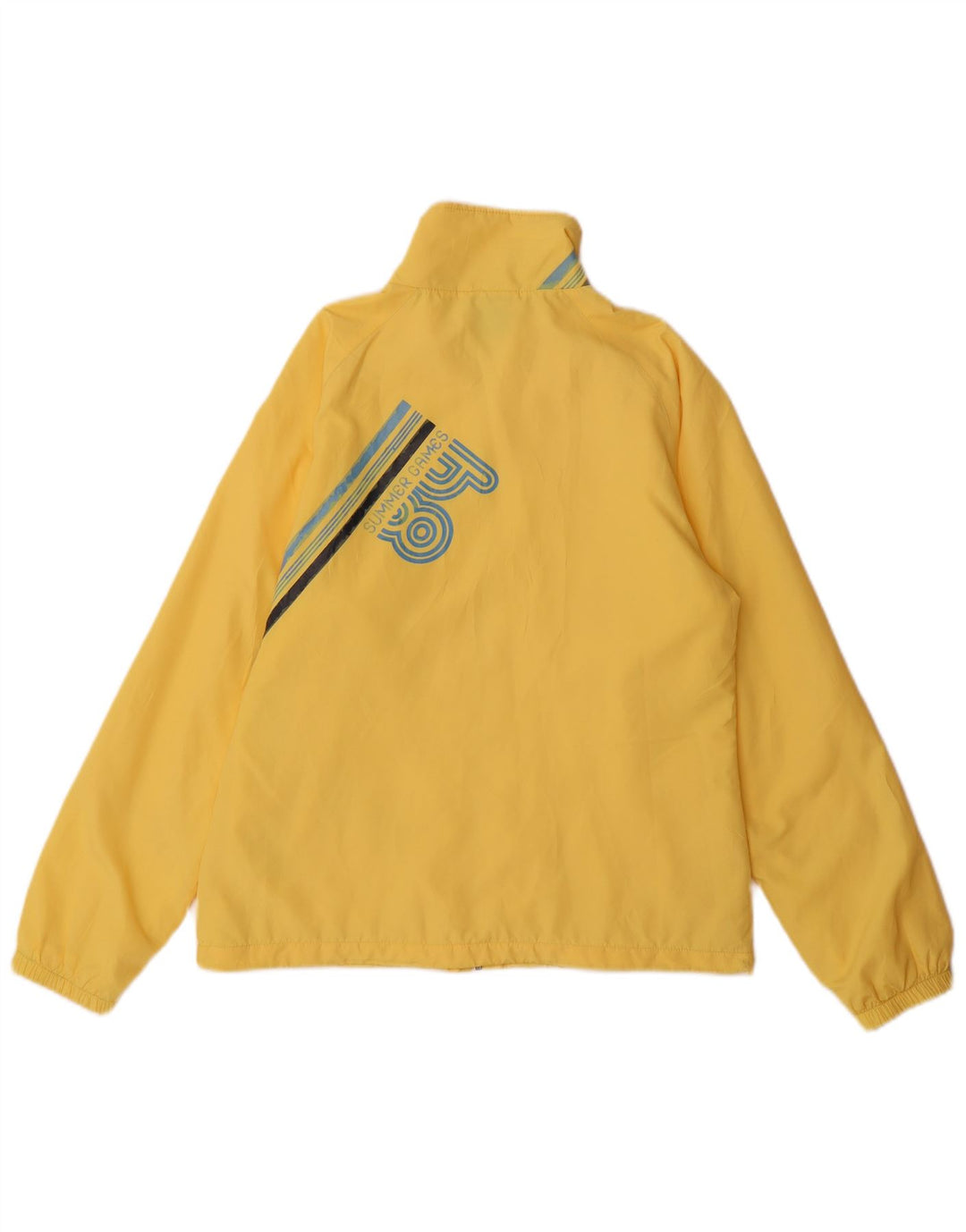 Giacca antipioggia con grafica NIKE da donna UK 12 nylon giallo medio