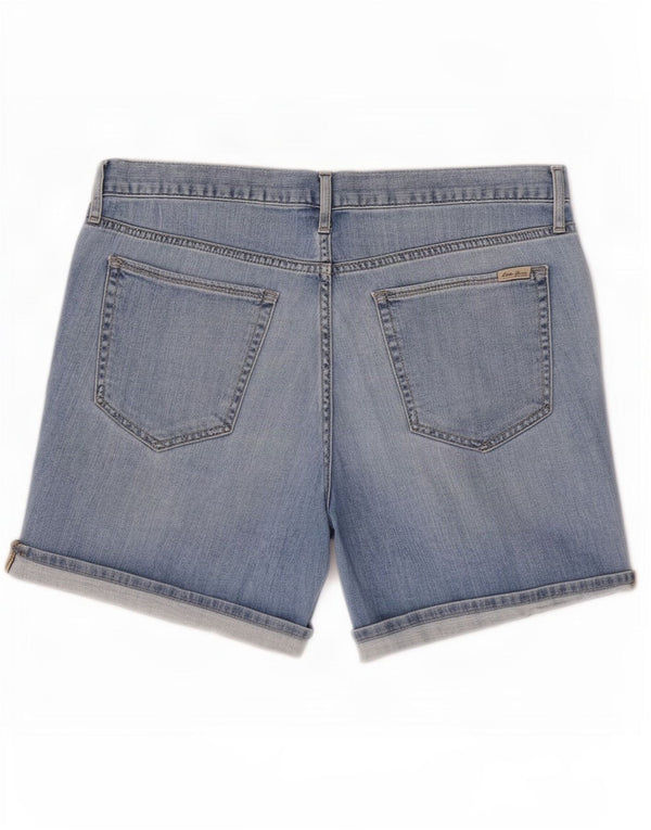 Pantaloncini di jeans da fidanzato da donna Eddie Bauer US 10 Large W36 Blu floreale