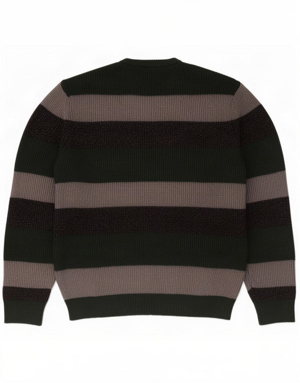 Maglione maglione girocollo da uomo Marks & Spencer XL poliammide a righe verdi