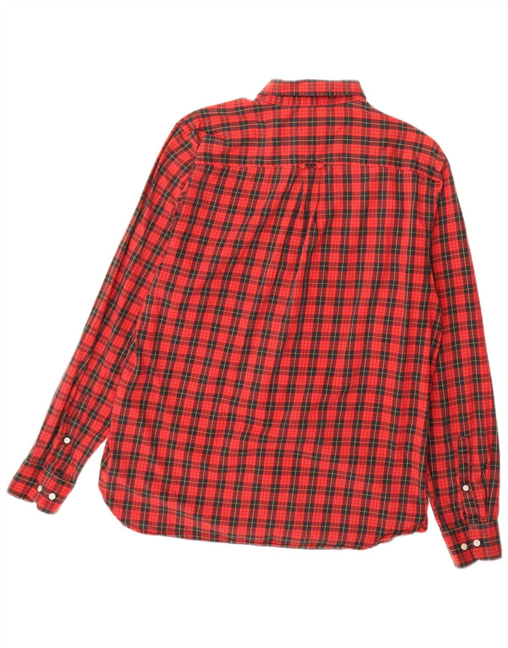 Camicia da uomo in flanella Superdry, cotone a quadri rossi grandi