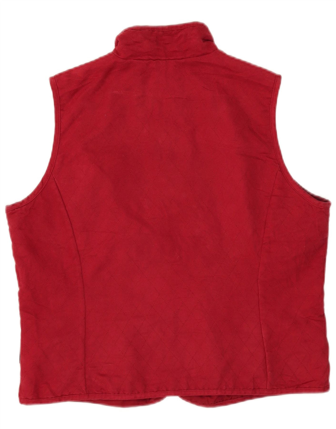 Gilet trapuntato da donna Columbia UK 16 grande rosso poliestere