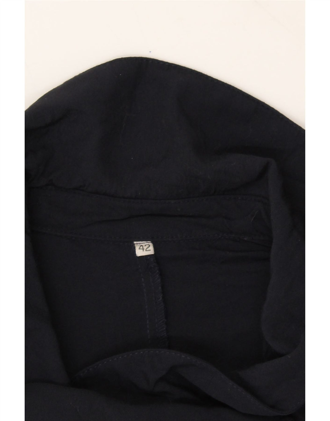 VINTAGE Womens Crop Double Breasted Blazer Jacket IT 42 Medium Navy Blue Vintage Vintage and Second-Hand Vintage from Messina Hembry 