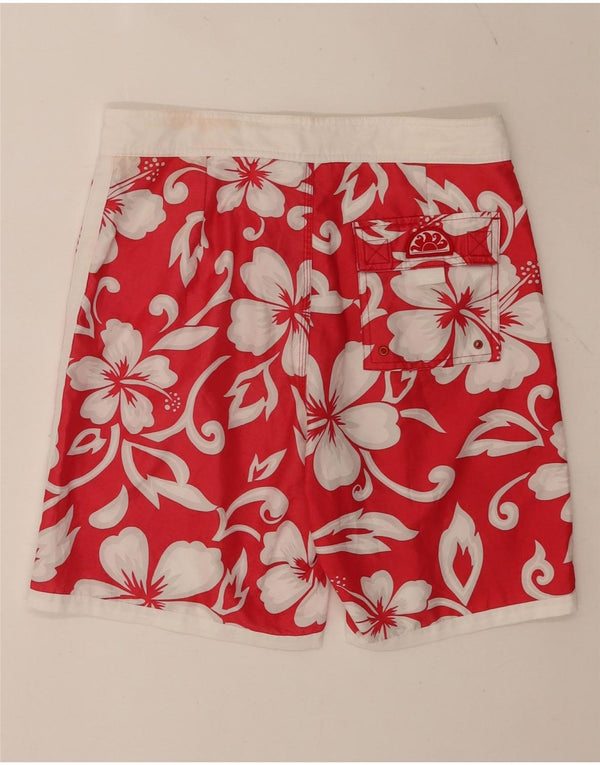 Pantaloncini da bagno da uomo Sundek Poliestere floreale rosso medio