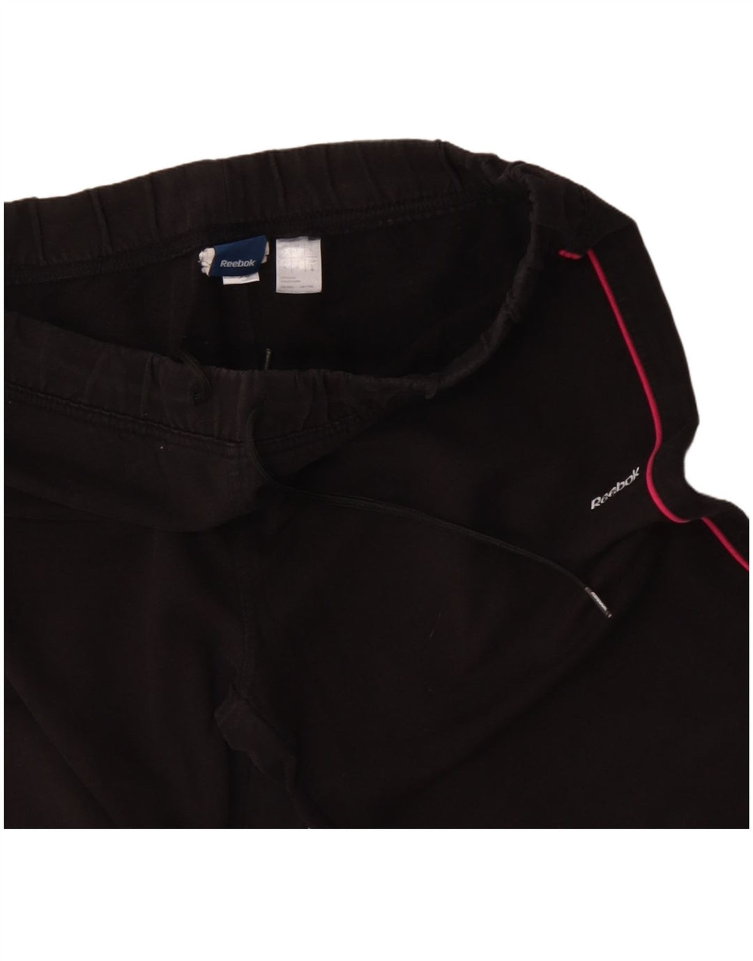 Pantaloni da tuta da donna REEBOK UK 14 Large Nero Poliestere