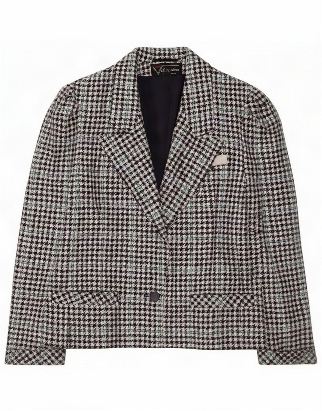 Giacca blazer vintage da donna IT 34 XS multicolore pied de poule classica