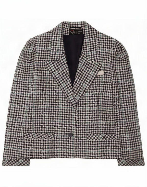 Giacca blazer vintage da donna IT 34 XS multicolore pied de poule classica