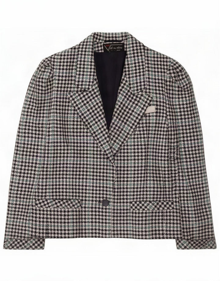 Giacca blazer vintage da donna IT 34 XS multicolore pied de poule classica