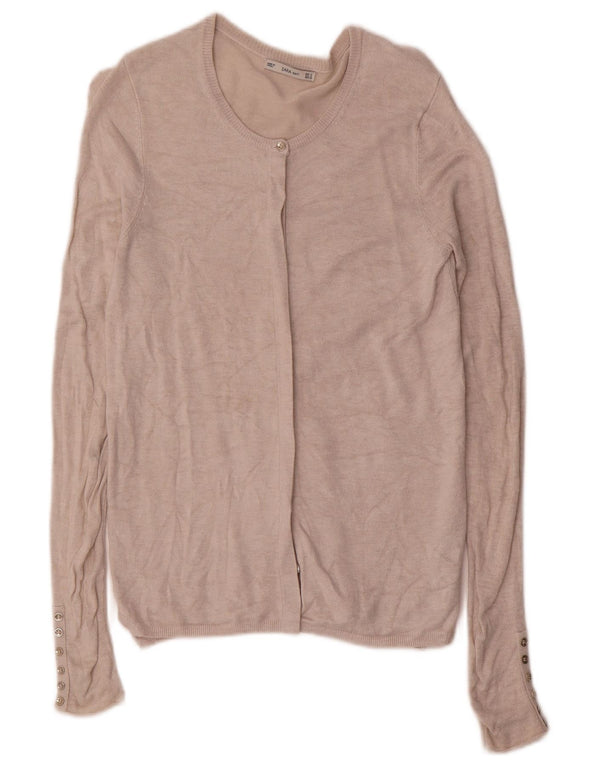 Maglione cardigan da donna Zara UK 10 piccolo in viscosa beige