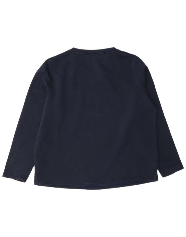 Felpa da donna Marks & Spencer maglione UK 12 medio cotone blu navy