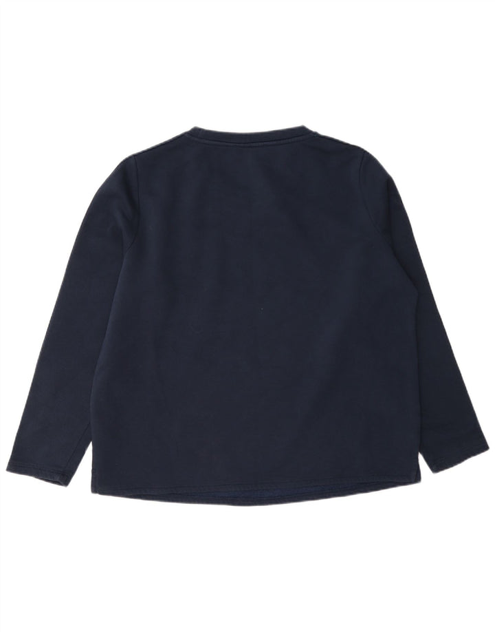 Felpa da donna Marks & Spencer maglione UK 12 medio cotone blu navy
