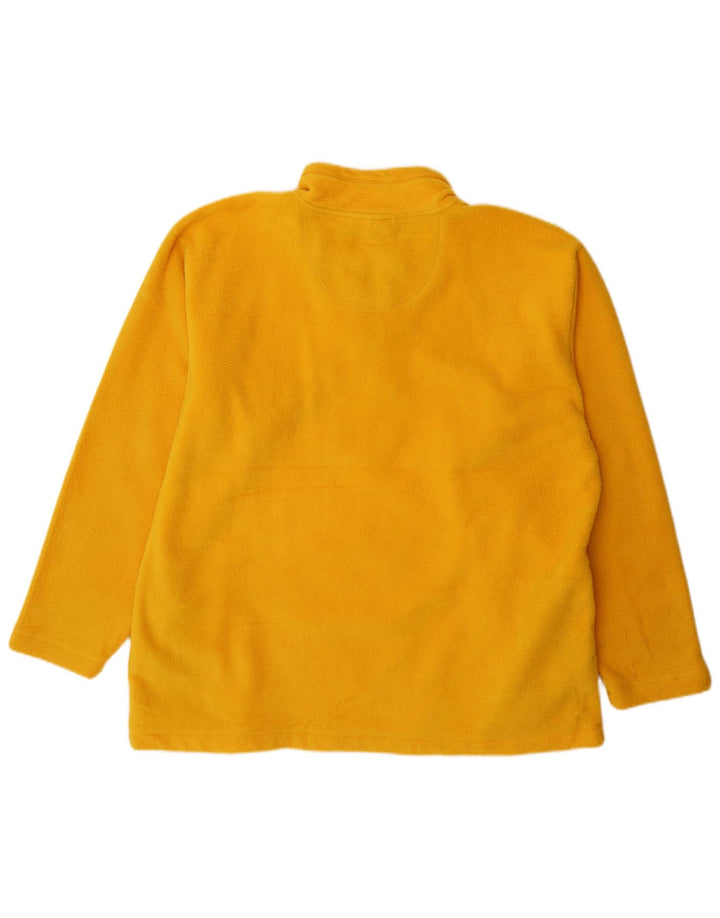 Maglione in pile da uomo con zip e collo VINTAGE XL poliestere giallo