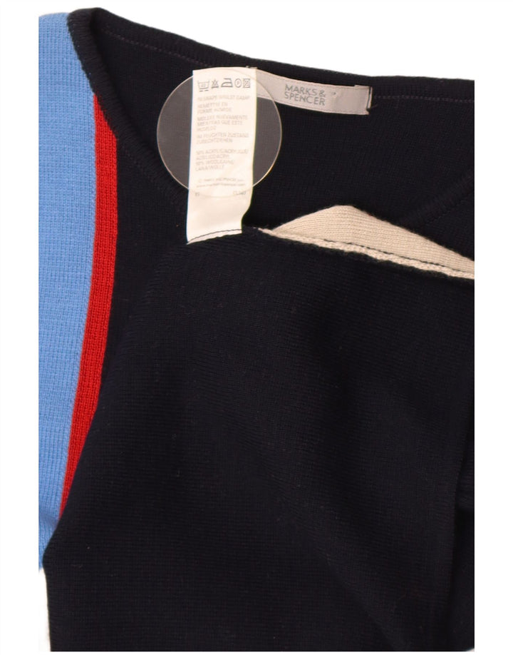 Maglione maglione con scollo a barca da donna Marks & Spencer UK 14 medio nero