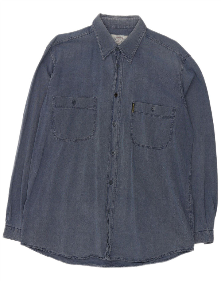 ARMANI JEANS Camicia Uomo XL Cotone Blu