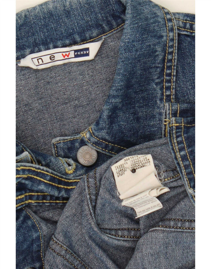 Nuova giacca di jeans corta da donna Penny UK 12 Cotone blu medio