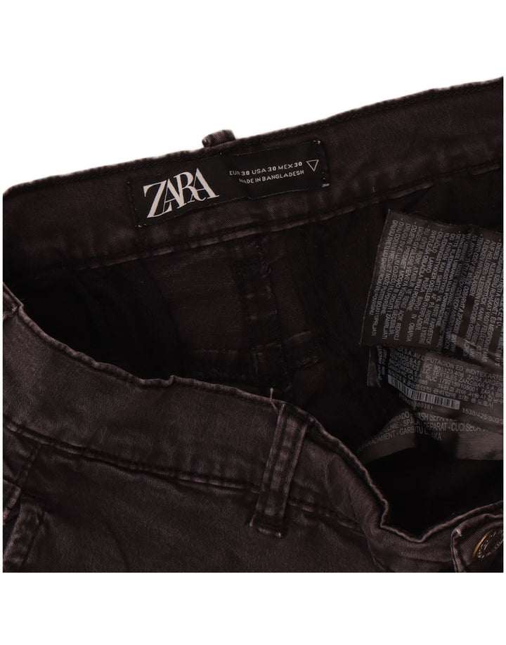 Jeans cargo slim da uomo Zara EU 38 Small W30 L30 cotone grigio