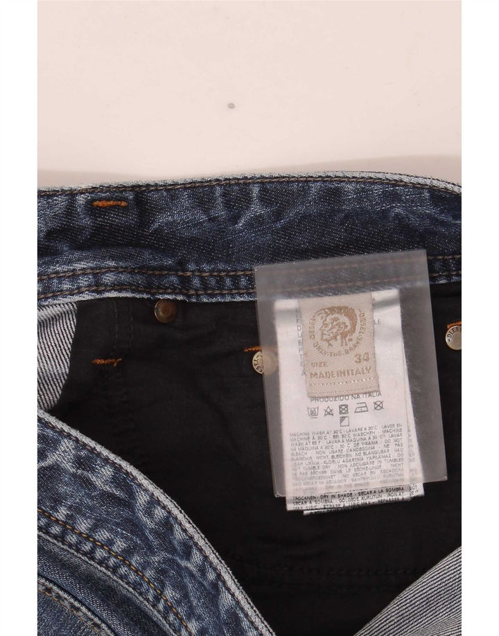 Pantaloncini di jeans da uomo Diesel W34 grandi in cotone blu