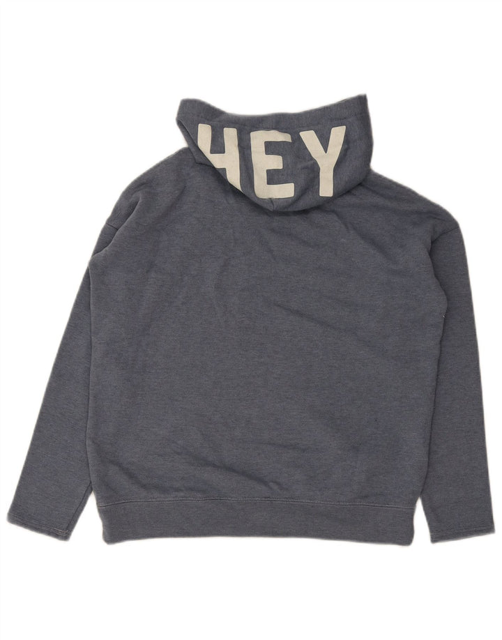 Maglione con cappuccio oversize grafico da donna American Eagle UK 10 piccolo grigio