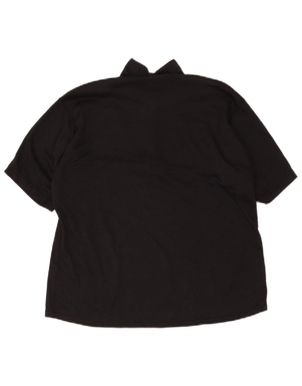 Patagonia Womens Zip Neck T-Shirt Top UK 14 Medium Black Polyester