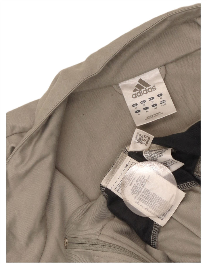 Giacca da tuta da uomo Adidas XL in poliestere color block grigio