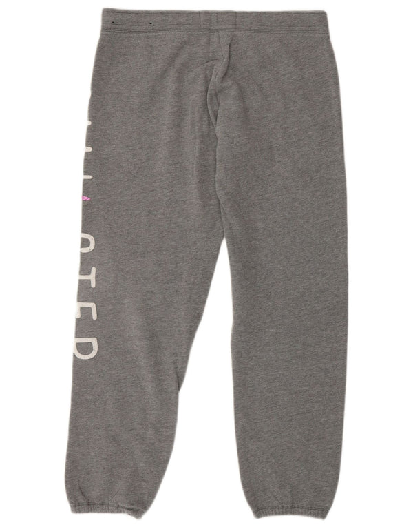 Pantaloni da tuta con grafica Hollister da donna Joggers UK 10 Small Grigio Cotone