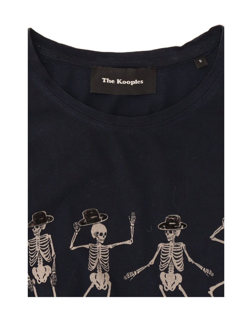 THE KOOPLES Mens Graphic T-Shirt Top Small Navy Blue Cotton Funny Vintage The Kooples and Second-Hand The Kooples from Messina Hembry 