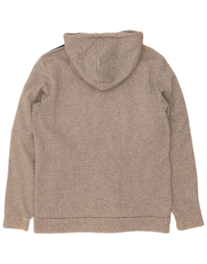 Maglione con cappuccio e zip Adidas 3D Arc da uomo in cotone grigio medio