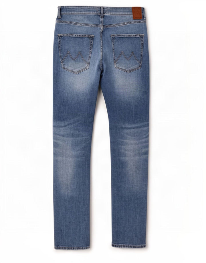 Jeans slim fit regular da uomo Meltin' Pot W33 L31 in cotone blu