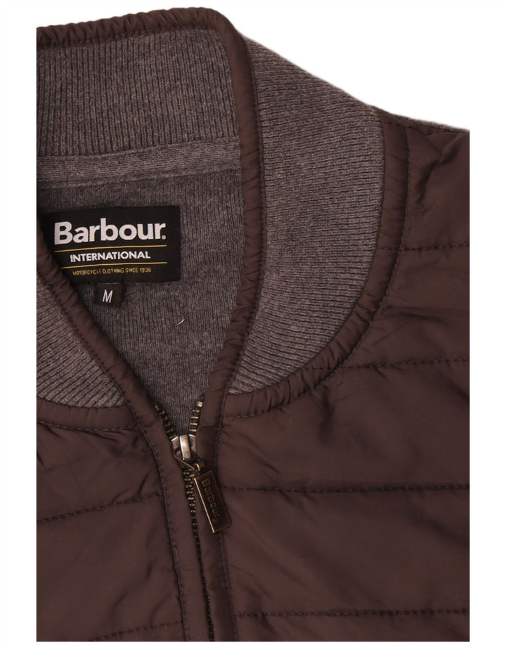 Maglione cardigan da uomo Barbour in cotone grigio medio