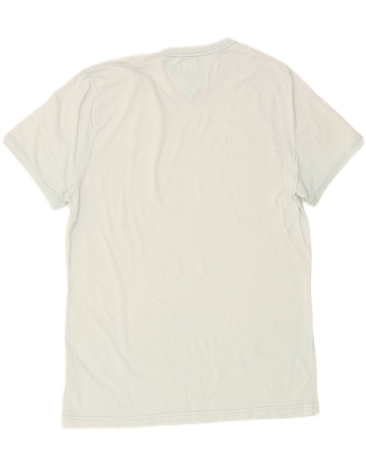 TOMMY HILFIGER Mens T-Shirt Top Medium Blue Vintage Tommy Hilfiger and Second-Hand Tommy Hilfiger from Messina Hembry 