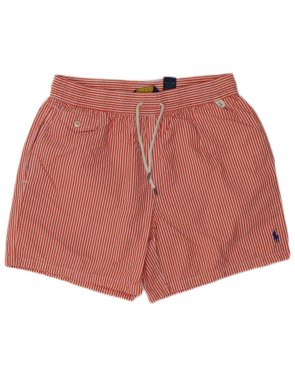 Pantaloncini da bagno da uomo Polo Ralph Lauren Poliestere gessato rosso medio