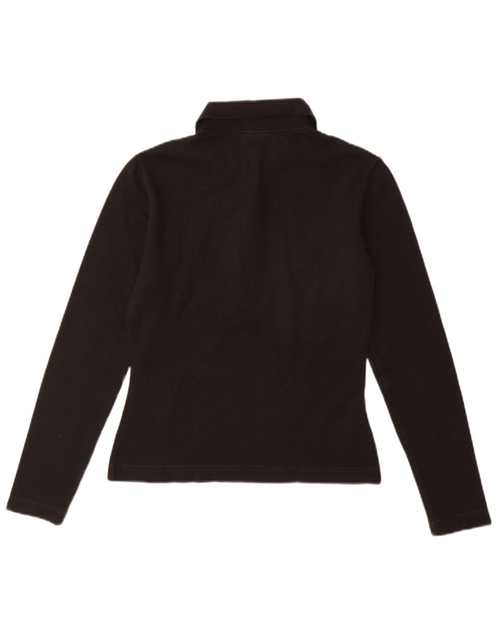 Polo da donna a maniche lunghe Lacoste taglia 40 media cotone nero