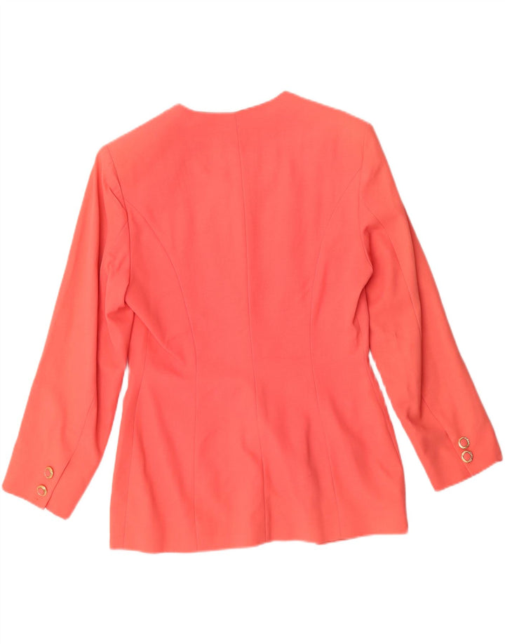ATOS LOMBARDINI Womens 3 Button Blazer Jacket UK 12 Medium Pink Vintage Atos Lombardini and Second-Hand Atos Lombardini from Messina Hembry 