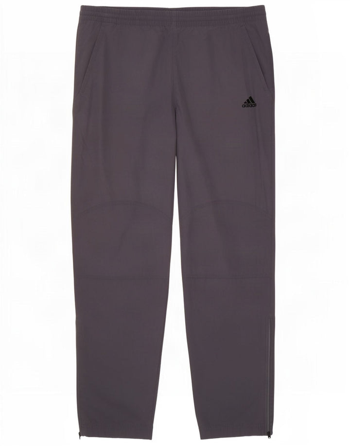 Pantaloni da tuta Adidas da uomo piccoli in poliestere grigio