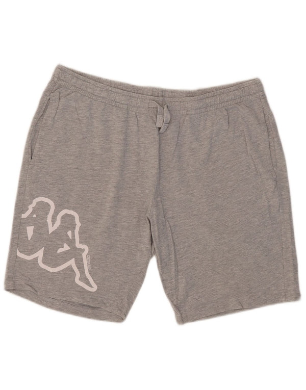 Pantaloncini sportivi grafici da uomo Kappa XL in cotone grigio