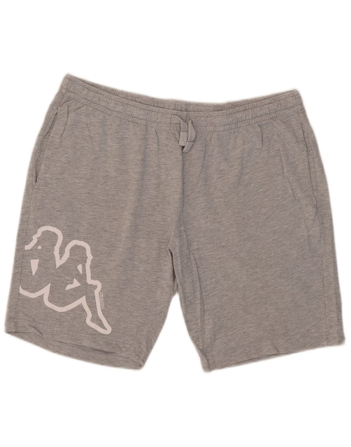 Pantaloncini sportivi grafici da uomo Kappa XL in cotone grigio