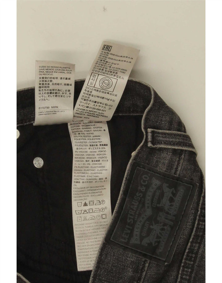 Jeans dritti a vita alta Levi's 724 da donna W31 L29 cotone grigio