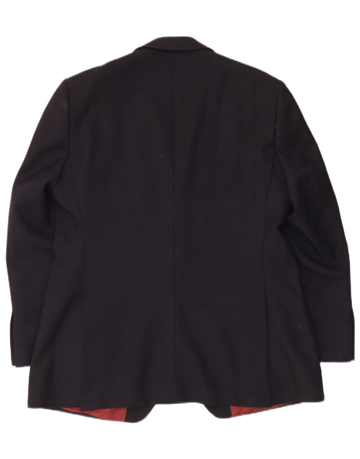 Giacca blazer da uomo a 2 bottoni Magee UK 44 grande lana blu navy