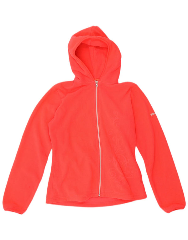 Giacca in pile con cappuccio da donna BRUGI UK 14 poliestere Paisley rosso medio