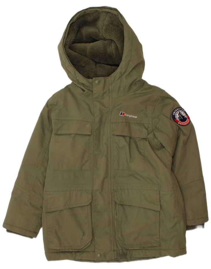 Parka con cappuccio per ragazzi Berghaus 5-6 anni in poliestere kaki