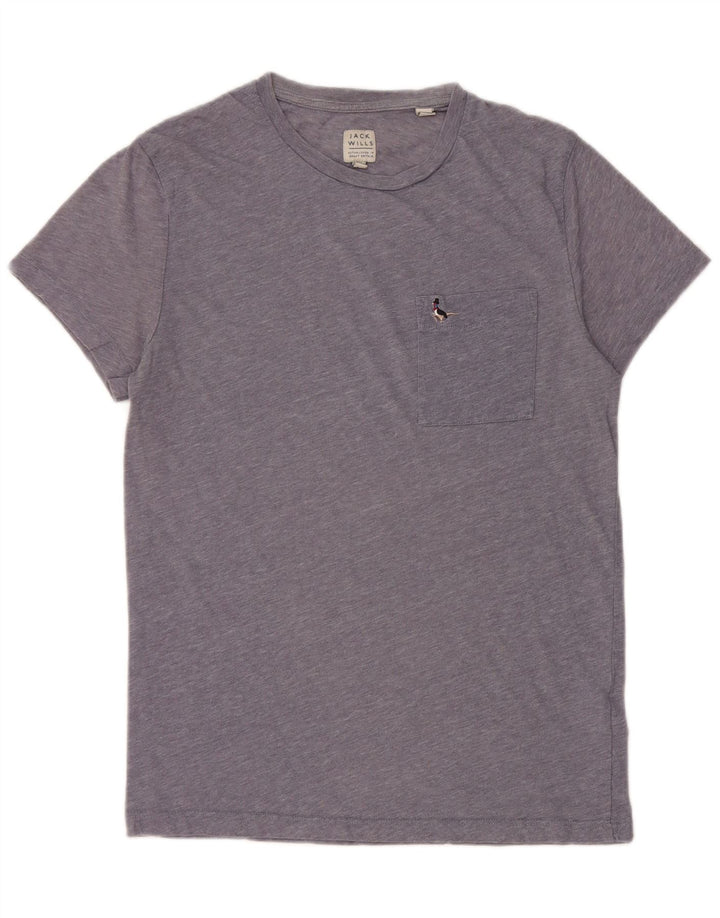 T-shirt da uomo Jack Wills Top in cotone chiazzato blu piccolo