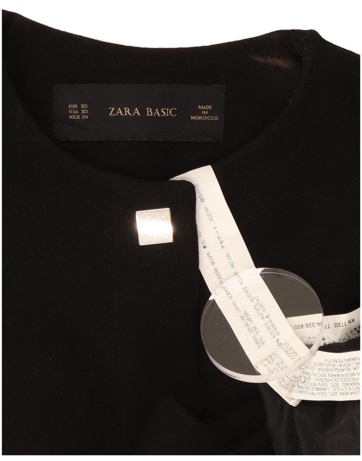 Giacca blazer corta a 1 bottone da donna Zara UK 6 XS acetato nero