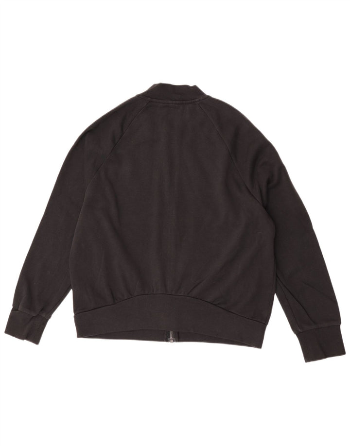 Giacca da ginnastica grafica da donna Adidas UK 12/14 cotone nero medio
