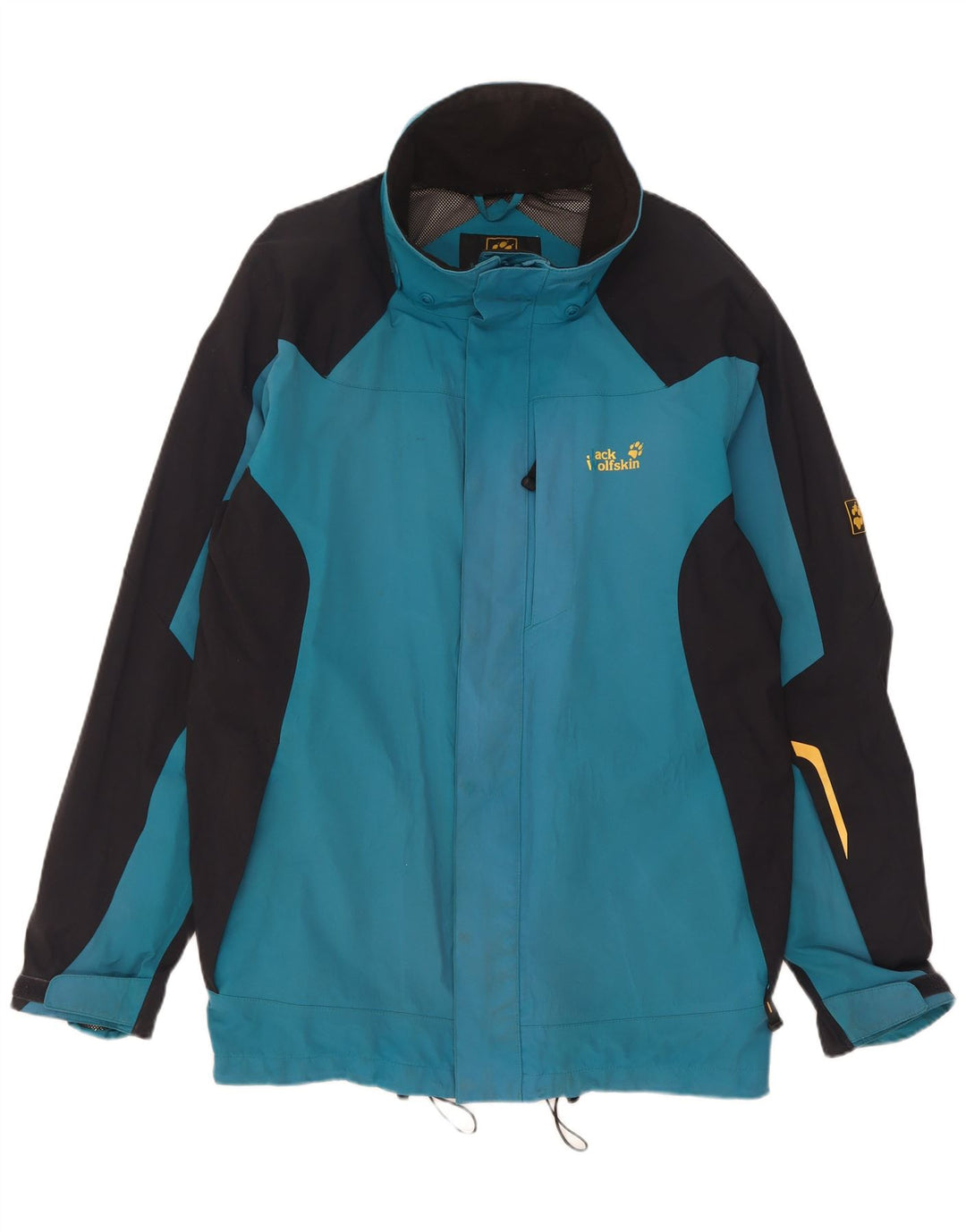 Giacca antipioggia da uomo Jack Wolfskin UK 44/46 XL Blu Colourblock Poliammide