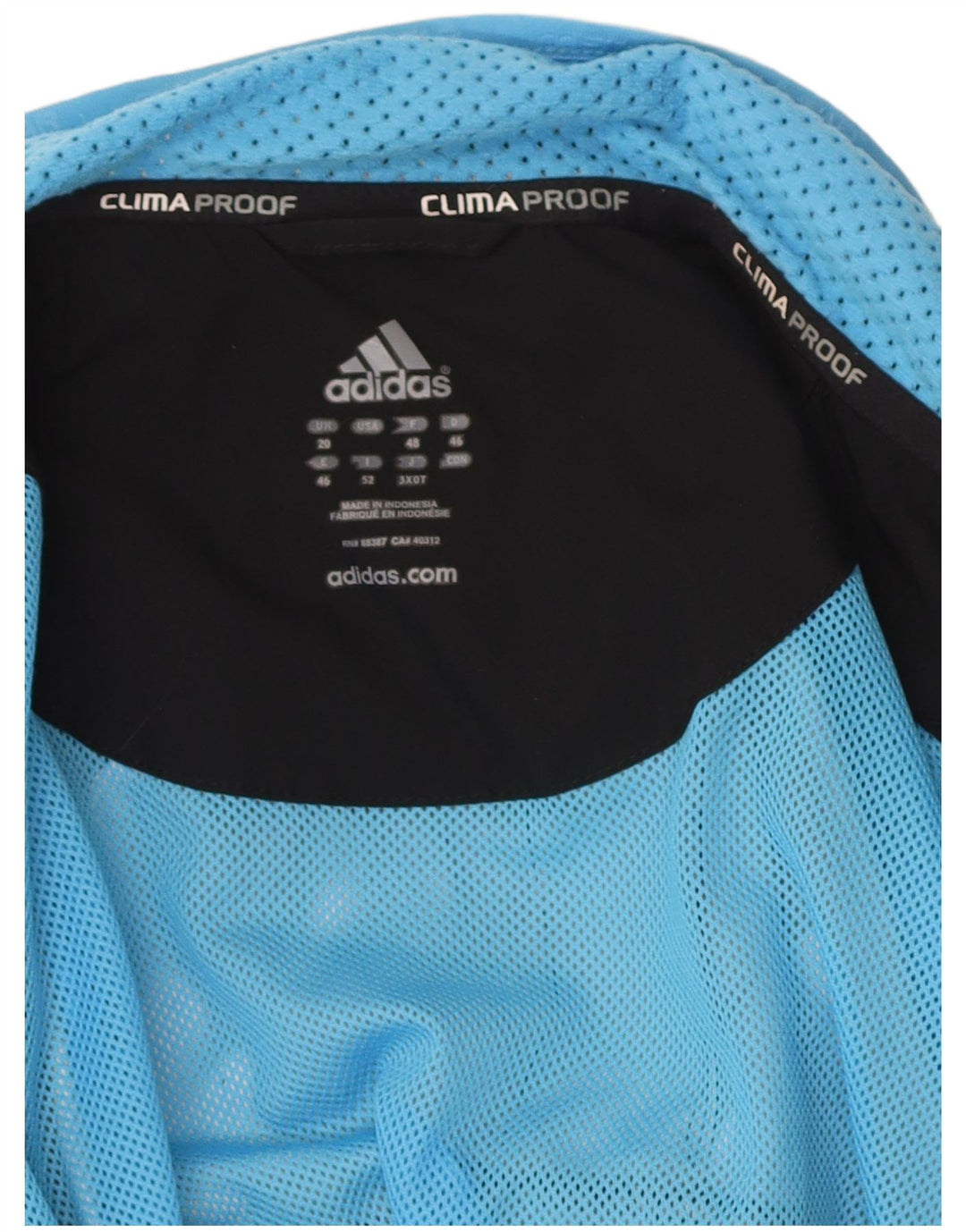 ADIDAS Womens Clima Proof Tracksuit Top Jacket UK 20 2XL  Black