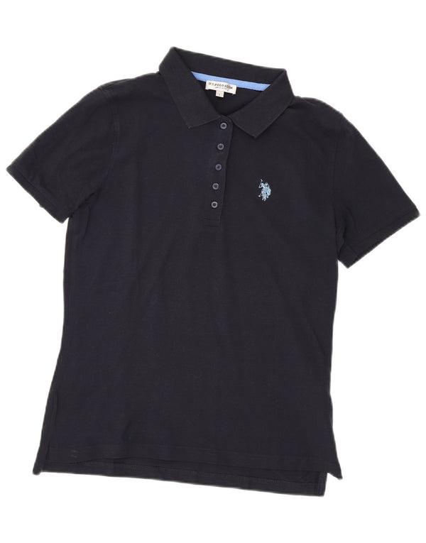 POLO ASSN. Polo da donna UK 14 Large in cotone blu navy