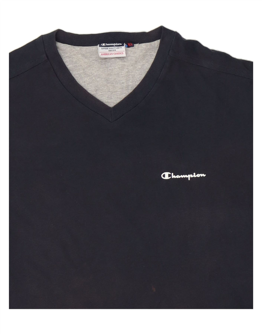 CHAMPION Mens T-Shirt Top XL Navy Blue Cotton Vintage Champion and Second-Hand Champion from Messina Hembry 