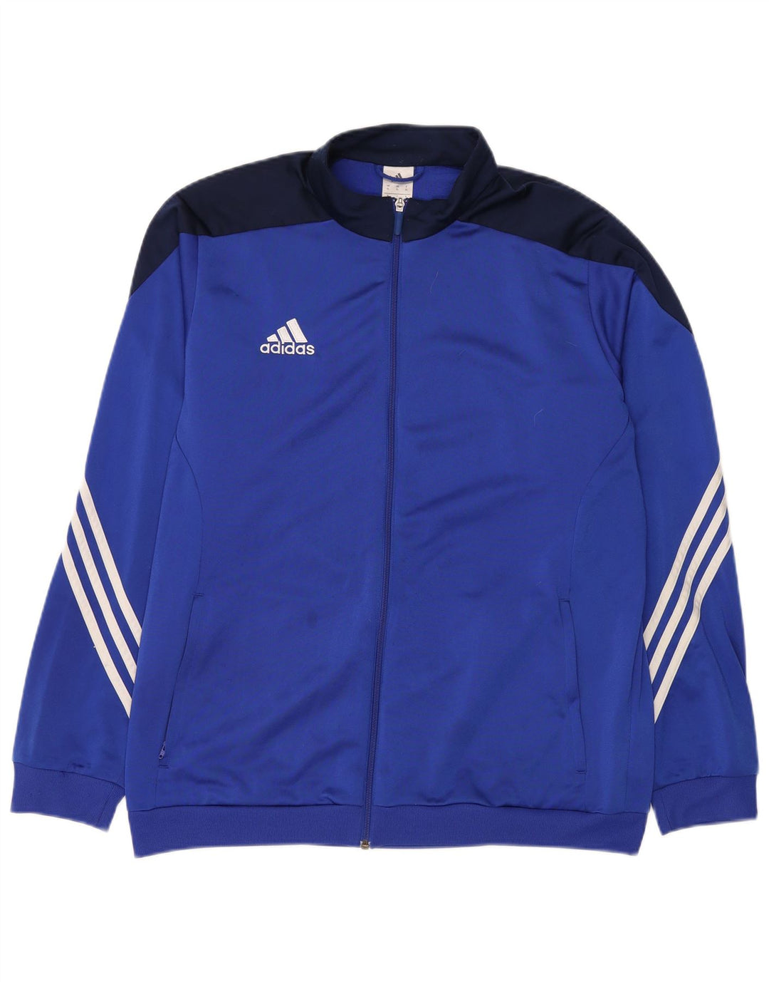Giacca da ginnastica da uomo Adidas XL blu in poliestere color block