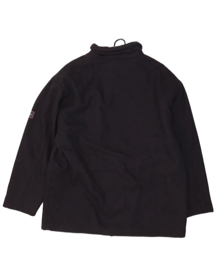 Cappotto giacca a vento dal taglio ampio da uomo di Alexander UK 38 Lana medio blu navy